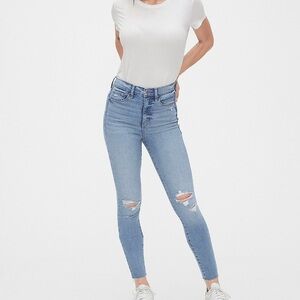 GAP High Rise Destructed Favorite Jeggings Skinny Jeans